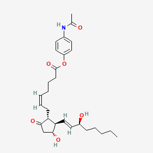 Chemical structure of Prostaglandin E2 p-acetamidophenyl ester