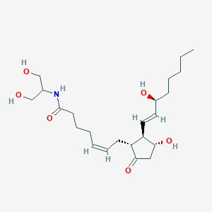 Chemical structure of Prostaglandin E2 serinol amide