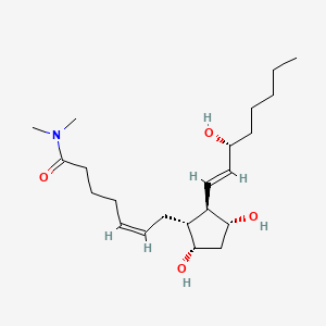 Chemical structure of Prostaglandin F2α dimethyl amide