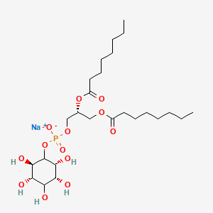 Chemical structure of PtdIns-(1,2-dioctanoyl) (sodium salt)