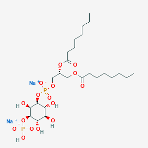 Chemical structure of PtdIns-(3)-P1 (1,2-dioctanoyl) (sodium salt)