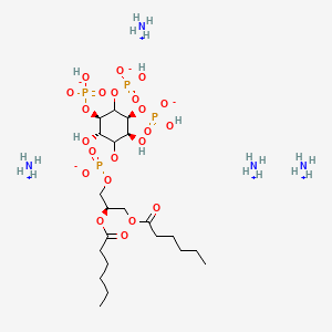 Chemical structure of PtdIns-(3,4,5)-P3 (1,2-dihexanoyl) (ammonium salt)