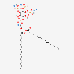 Chemical structure of PtdIns-(3,4,5)-P3 (1,2-dipalmitoyl) (sodium salt)