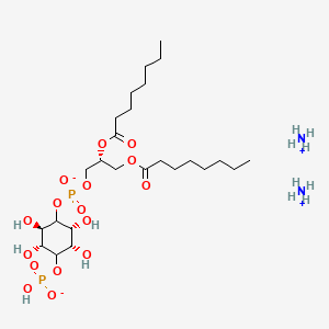 Chemical structure of PtdIns-(4)-P1 (1,2-dioctanoyl) (ammonium salt)