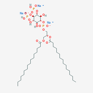 Chemical structure of PtdIns-(4,5)-P2 (1,2-dipalmitoyl) (sodium salt)