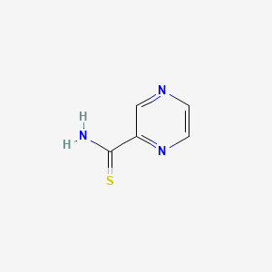 Chemical structure of Pyrazinethiocarboxamide