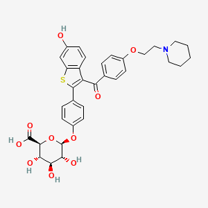 Chemical structure of Raloxifene 4'-Glucuronide
