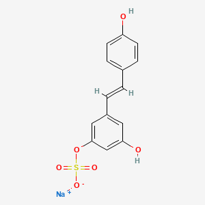 Chemical structure of Resveratrol-3-O-Sulfate (sodium salt)