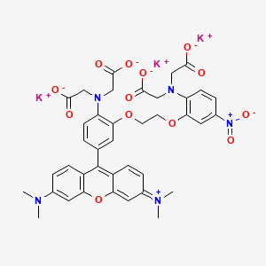 Chemical structure of Rhod-5N (potassium salt)