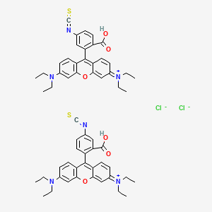 Chemical structure of Rhodamine B isothiocyanate (mixed isomers)