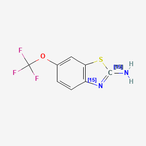 Chemical structure of Riluzole-13C,15N2