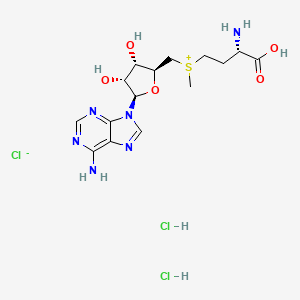 Chemical structure of S-(5'-Adenosyl)-L-methionine chloride (hydrochloride)