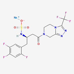 Chemical structure of Sitagliptin N-Sulfate Sodium Salt
