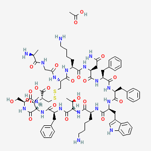 Chemical structure of Somatostatin acetate
