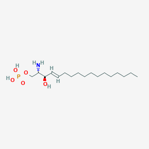 Chemical structure of Sphingosine-1-phosphate (d17:1)