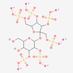Chemical structure of Sucrose hexasulfate (potassium salt)