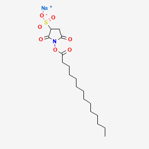 Chemical structure of Sulfosuccinimidyl Myristate Sodium