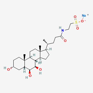 Chemical structure of Tauro-β-muricholic Acid (sodium salt)