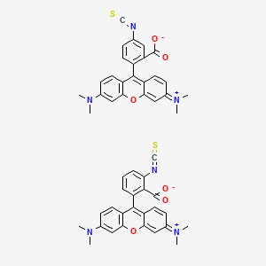 Chemical structure of Tetramethylrhodamine isothiocyanate (mixed isomers)