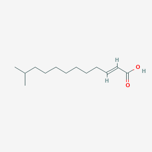 Chemical structure of (E)-11-methyldodec-2-enoic acid