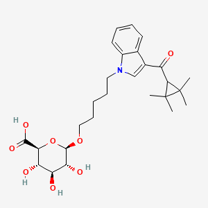 Chemical structure of UR-144 N-(5-hydroxypentyl) β-D-Glucuronide