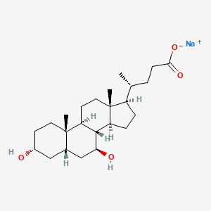 Chemical structure of Ursodeoxycholic Acid (sodium salt)