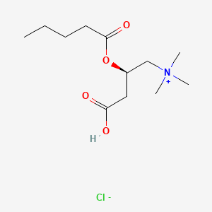 Chemical structure of Valeryl-L-carnitine (chloride)