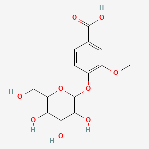 Chemical structure of Vanillic Acid 4-β-D-glucopyranoside
