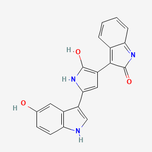 Chemical structure of Violacein