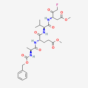 Chemical structure of Z-AEVD-FMK