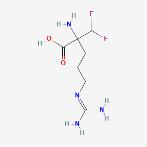 Chemical structure of α-(difluoromethyl)-DL-Arginine