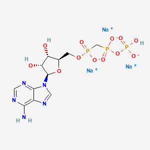 Chemical structure of α,β-Methyleneadenosine 5'-triphosphate (sodium salt)