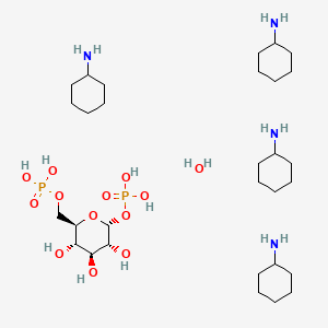 Chemical structure of alpha-D-Glucose 1,6-bisphosphate (cyclohexanamine)