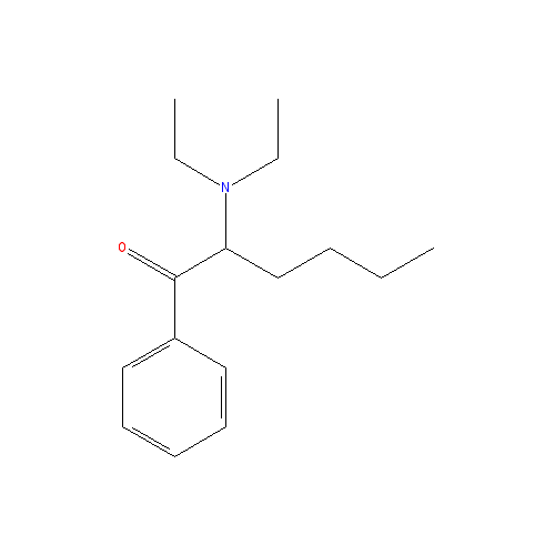 Chemical structure of α-Diethylaminohexanophenone (hydrochloride)