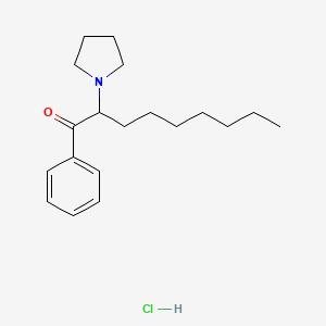 Chemical structure of α-Pyrrolidinononanophenone (hydrochloride)