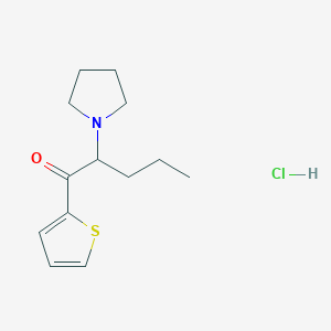 Chemical structure of α-Pyrrolidinopentiothiophenone (hydrochloride)