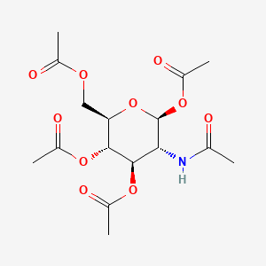 Chemical structure of β-D-Glucosamine Pentaacetate