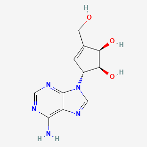 Chemical structure of (-)-Neplanocin A
