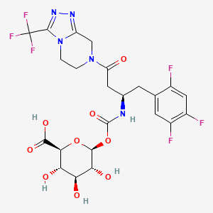 Chemical structure of (-)-Sitagliptin Carbamoyl Glucuronide