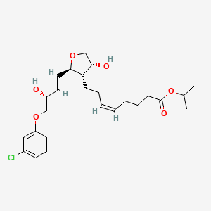 Chemical structure of (+)-5-trans Cloprostenol isopropyl ester