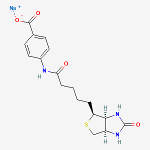 Chemical structure of Biotin 4-amidobenzoic acid sodium salt