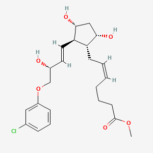 Chemical structure of (+)-Cloprostenol methyl ester