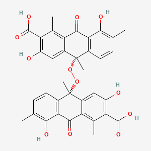 Chemical structure of (+)-Oxanthromicin