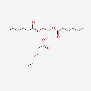 Chemical structure of Tricaproin