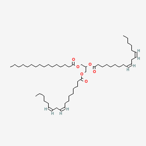 Chemical structure of 1,2-Dilinoleoyl-3-palmitin