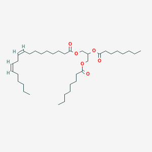 Chemical structure of 1,2-Dioctanoyl-3-Linoleoyl-rac-glycerol