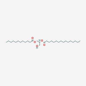 Chemical structure of 1-Lauroyl-2-Palmitoyl-rac-glycerol