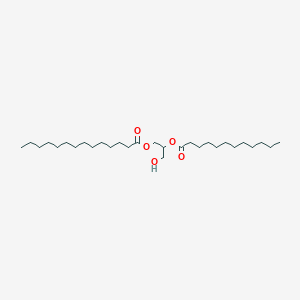Chemical structure of 1-Myristoyl-2-Lauroyl-rac-glycerol