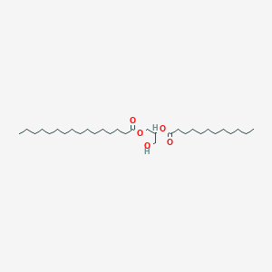 Chemical structure of 1-Palmitoyl-2-Lauroyl-rac-glycerol
