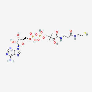 Chemical structure of Dephospho-coa